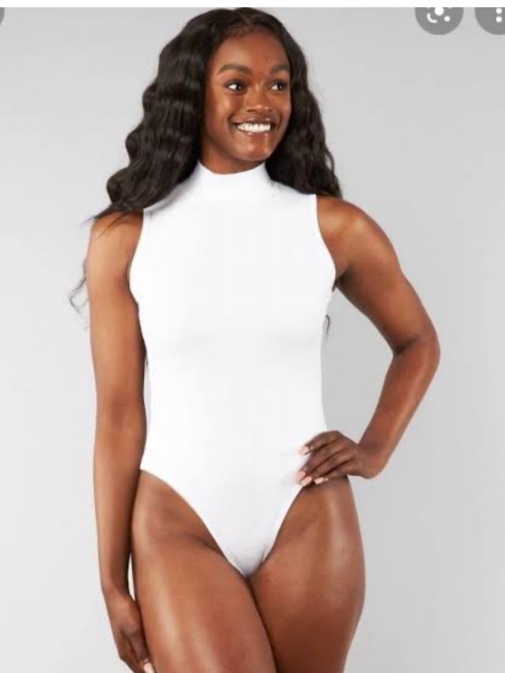 BuffBunny Sleeveless Mock Neck Bodysuit - black